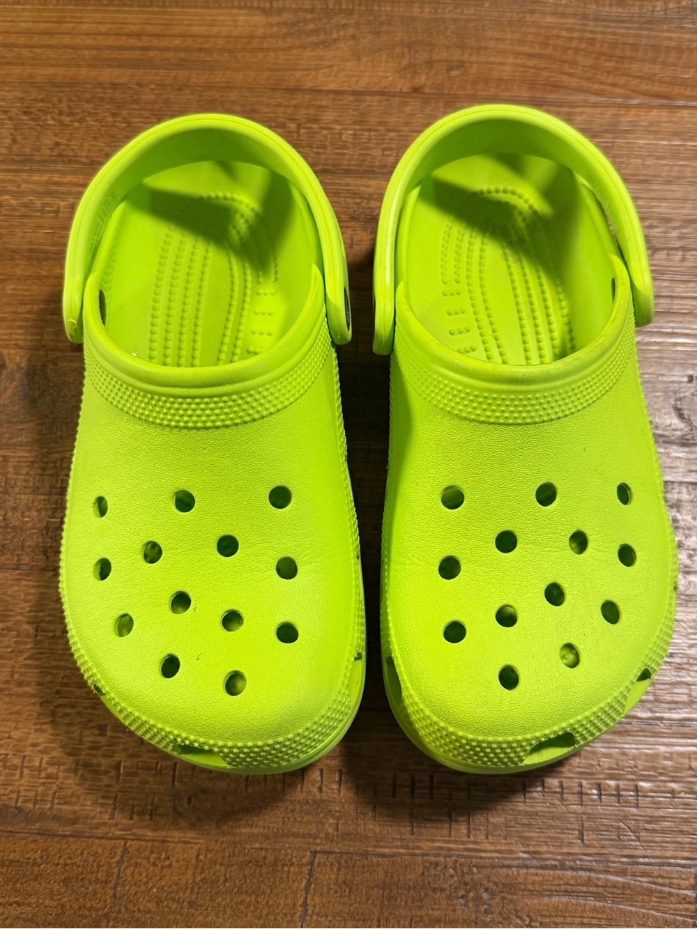 Neon Green crocs